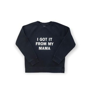 Brunette The Label Black Crewneck Size Mm/Lg